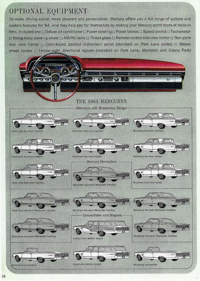 1964 Mercury Full-Size Brochure Page 7
